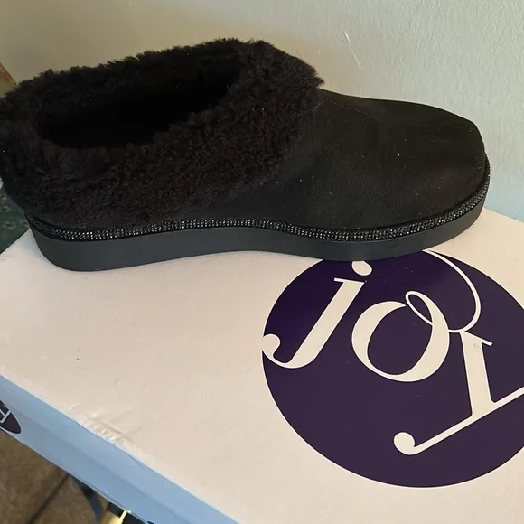 Joy Mangano SZ 10 orthotic gel insole black slipper/shoe NWB with dust bag - Picture 6 of 7